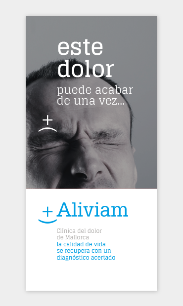 Folleto Aliviam sin dolor, por Borisgrafic
